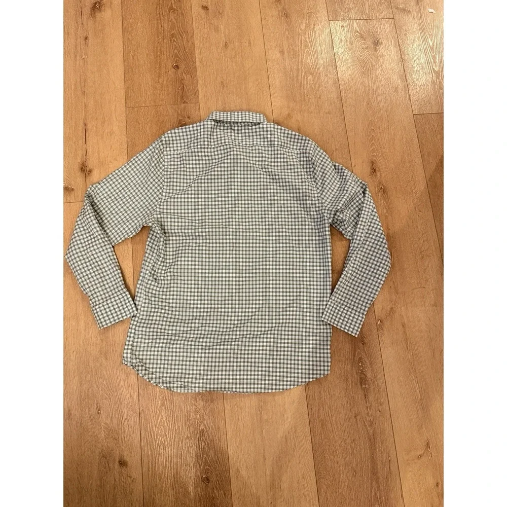 Banana Republic Men's XL Green Check Plaid Long Sleeve Button Up Shirt